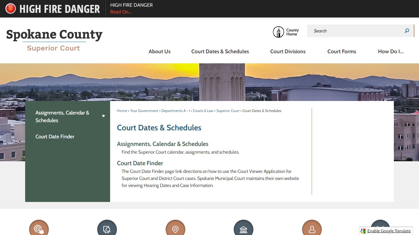 Court Dates & Schedules | Spokane County, WA